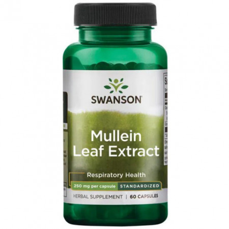 Mullein Leaf Extract Standardizat 250 mg 60 capsule Swanson Lumanarica - Bronsita BPOC Respiratie