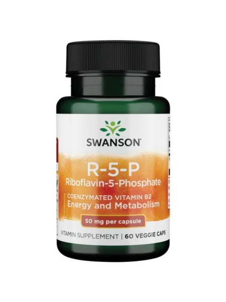 R-5-P Riboflavin 5-Phosphate 50 mg 60 capsule Swanson Vitamina B2 Coenzimata SWU900