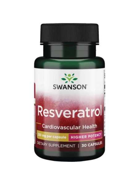 Resveratrol (Antioxidant), 250 mg, Swanson, 30 capsule Higher Potency