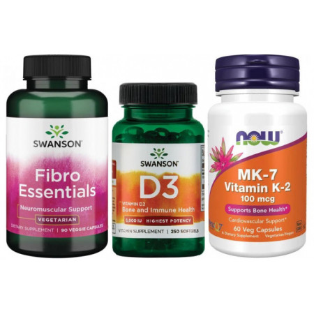 Tratament Fibromialgie Scleroza Neuropatie Fibro Essential, Vitamina D3, K2 Mena Q7
