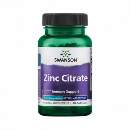 Zinc Citrate, 50 mg, Swanson, 60 capsule