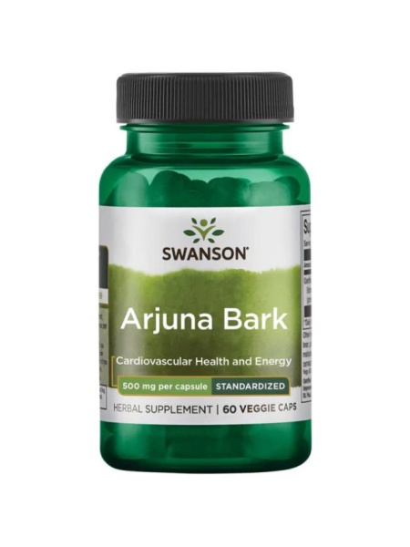 Arjuna Bark Extract Standardizat, 500mg, Swanson, 60 capsule