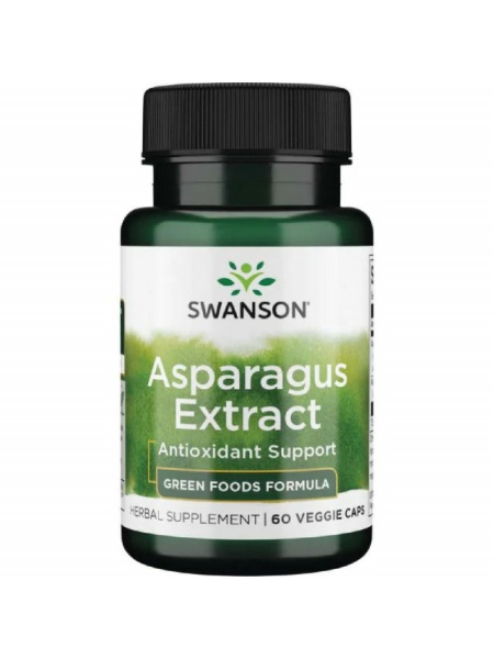 Asparagus Extract Standardizat - Sparanghel 60 capsule Swanson Tratament Naturist Guta si Tract Urlnar