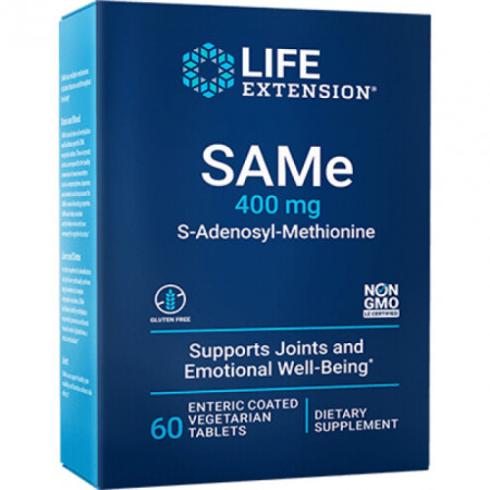 SAMe 400 (S-Adenozilmetionina), 400 mg, Life Extension, 60 tablete