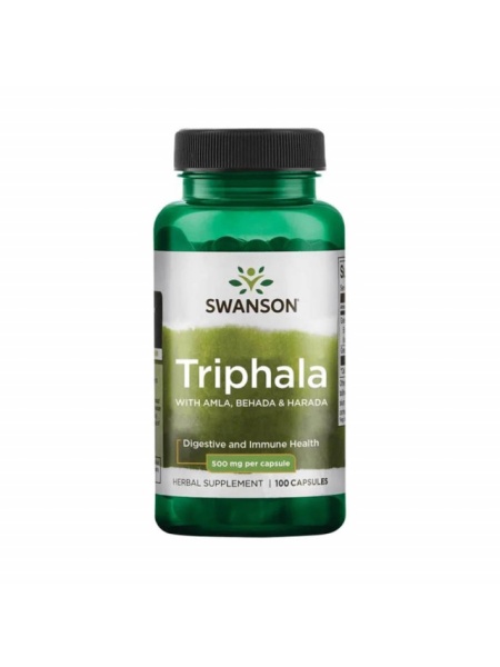 Triphala with Amla, Behada & Harada, 500 mg, Swanson, 100 capsule