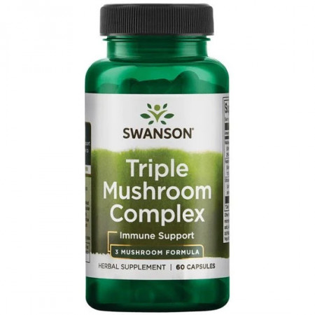 Triple Mushroom Standardized Extract Complex 60 capsule Swanson