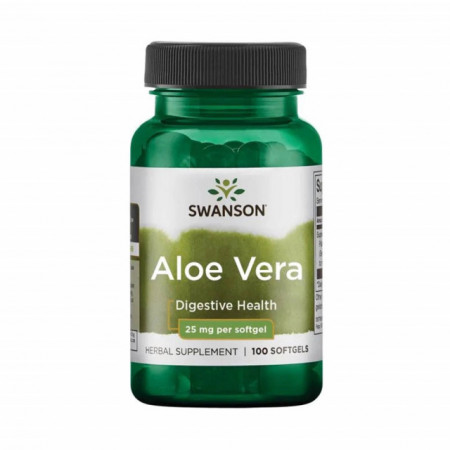 Aloe Vera Extract 200:1 25 mg, Swanson, 100 softgels laxativ, antitumoral, regenerant celular