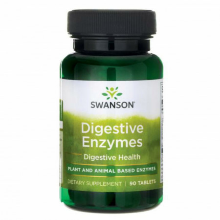 Complex Avansat de Enzime Digestive 90 tablete Swanson Enzime Pancreatice 3-6 Luni