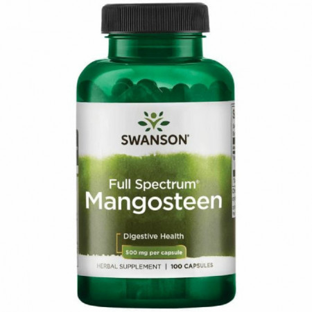 Full Spectrum Purple Mangosteen - Mangostan sursa de antioxidanti naturali 500 mg 100 capsule Swanson Dieta Slabit
