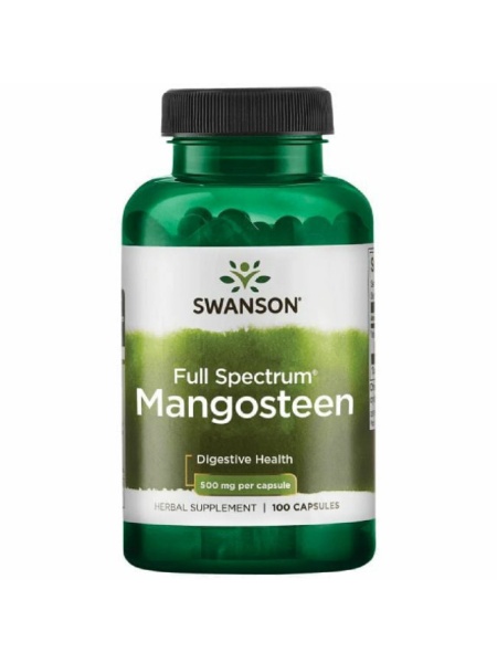 Full Spectrum Purple Mangosteen - Mangostan sursa de antioxidanti naturali 500 mg 100 capsule Swanson Dieta Slabit