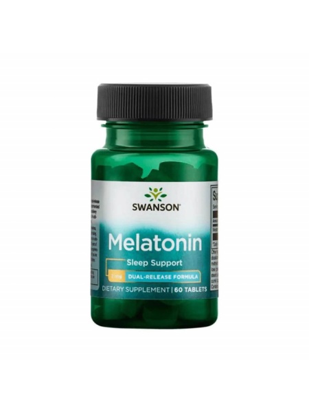 Melatonina Dual-Release, 3 mg, Swanson, 60 tablete