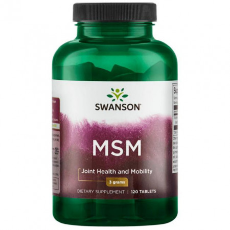 MSM TruFlex 3000 mg/zi (1500mg x 2) 120 Tablete Methylsulfonylmethane Articulatii Swanson