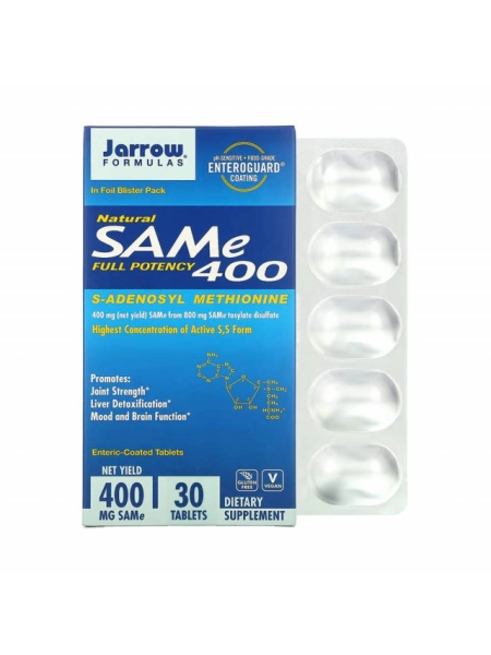 SAMe 400 (S-Adenozilmetionina), 400 mg, Jarrow Formulas, 30 tablete
