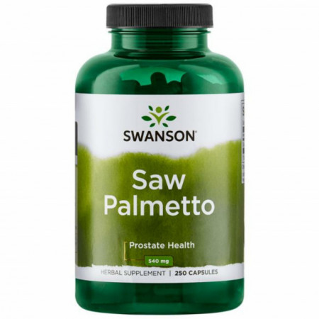 Saw Palmetto 540 mg 250 capsule ~ Palmier Pitic Cresterea Parului Capilar Prostata Si Confort Urinar Potenta Swanson