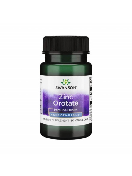 Zinc Orotate High Bioavailability, Swanson, 60 capsule