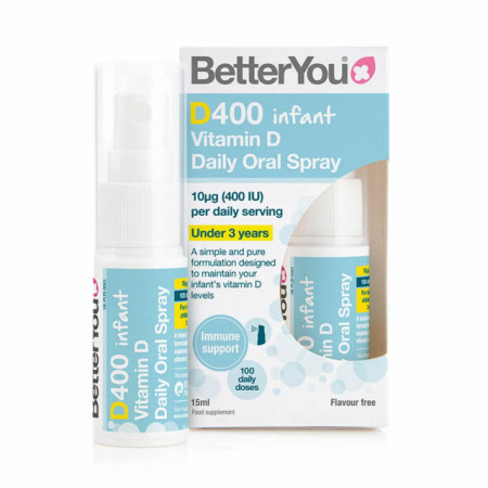 D400 IU Infant Vitamin D Oral Spray, 15 ml, BetterYou