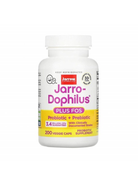 Jarro-Dophilus Plus FOS, 3.4 Billion CFU 200 capsule Jarrow Formulas