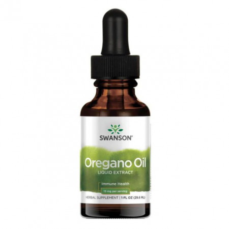 Oil of Oregano - Ulei de Oregano Salbatic 29,6 ml Swanson Carvacrol Proprietati Benedicii Pret
