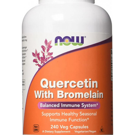 Quercetin with Bromelain 240 capsule (Antioxidant), Now Foods,