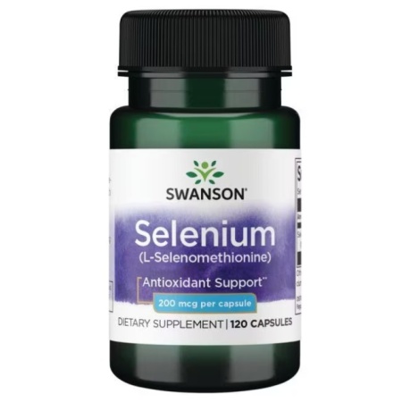 Selenium 200 mcg 120 caps SeMSC L-selenomethionine Swanson SWU171