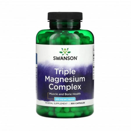 Triple Magnesium Complex- Triplu Complex de Magneziu 400 mg 300 capsule Swanson