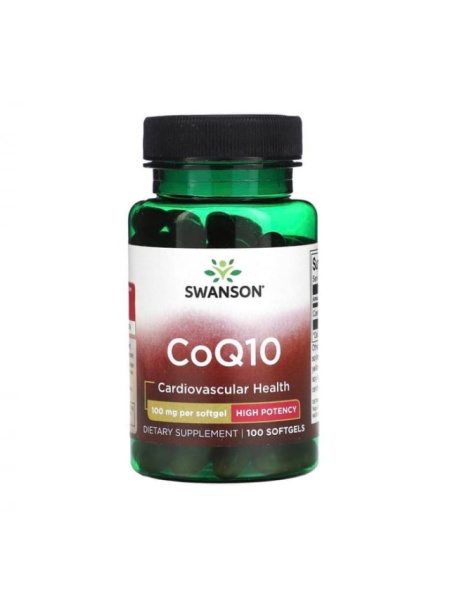 Coenzima CoQ10 Dual 100mg 100 softgels Q10 Swanson SWU561