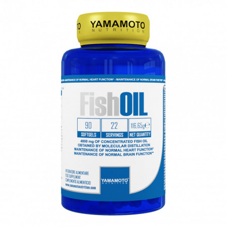 Fish Oil - 90 Softgels, EPA DHA Yamamoto Nutrition Ulei Peste Distilat Molecular