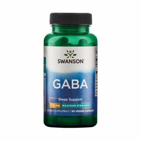 Maximum Strength GABA 750 mg, Swanson, 60 capsule
