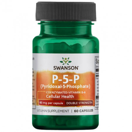 P-5-P 40 mg 60 capsule Pyridoxal-5-Phosphate Coenzymated Vitamin B-6 - DOUBLE STRENGTH P5P