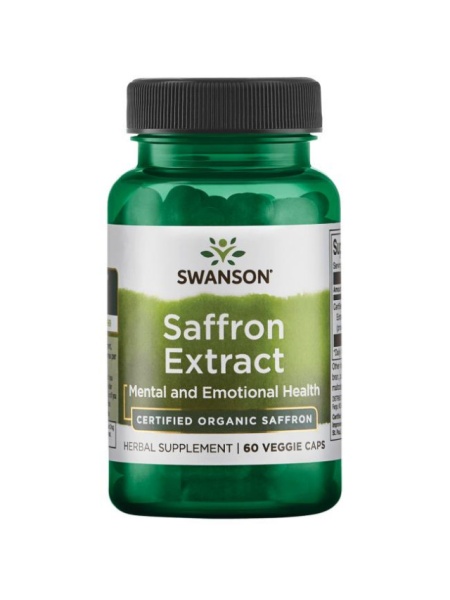 Saffron Extract 2% Safranal Certificat Organic , 30 mg 60 capsule Swanson Sofran