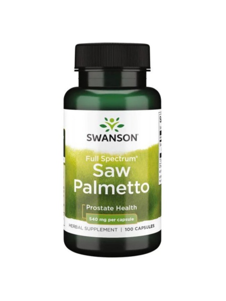 Saw Palmetto 540 mg 100 caps Swanson SW909 Full Spectrum Par Prostata