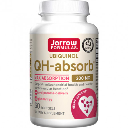 Ubiquinol, QH-Absorb, 200 mg, Jarrow Formulas, 30 softgels Q10 Kaneka