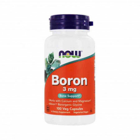 Boron Bor Mineral, 3 mg, Now Foods, 100 capsule