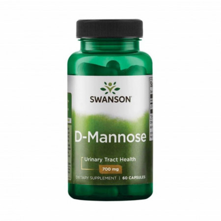 D-Mannose, 700mg, Swanson, 60 capsule D-manoza Infectie Urinara, Ecoli, Cistita Dmannose Manoza