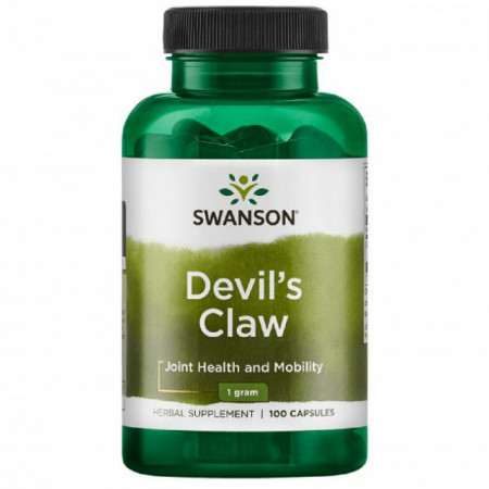 Devil's Claw - Gheara Diavolului Harpagophytum 1 gram 100 cps Articulatii Sanatoase Swanson