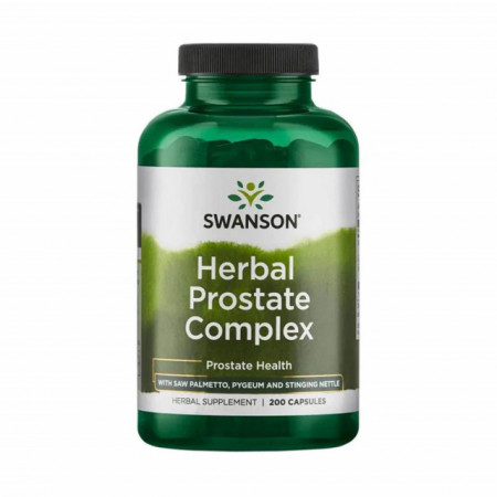 Herbal Prostate Complex Pentru Prostata Swanson, 200 capsule Saw Palmetto Palmier Pitic, Pygeum Africanum si Extract din Radacina de Urzica