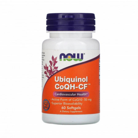Ubiquinol CoQH-CF (Kaneka) 50 mg, Now Foods, 60 softgels, Co Q10