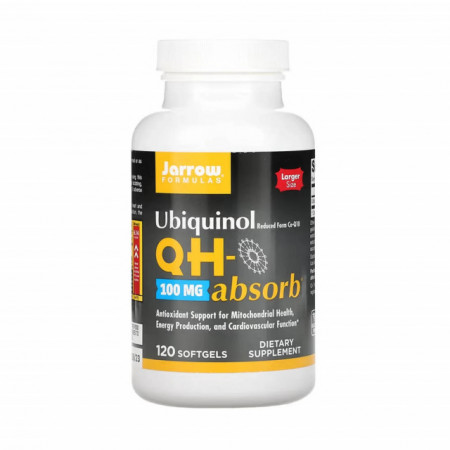 Ubiquinol Kaneka QH-Absorb, 100 mg, Jarrow Formulas, 120 softgels