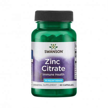 Zinc Citrate, 30 mg, Swanson, 60 capsule