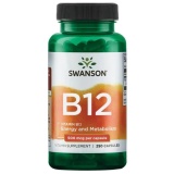 B12 500 mcg 250 Caps Cianocobalamina Swanson SW031