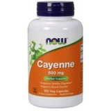 Cayenne Pepper 500mg 100 Caps Now Foods