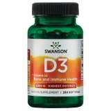 Vitamina D3 5000 Ui 250 sgels Colecalciferol Swanson SW1371 - Img 1