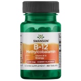 Vitamin B12 2500mcg 60 tab Sublingual B-12 Methyl Metilcobalamina Swanson SWU783 - Img 1