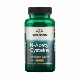 N-Acetyl Cysteine (NAC), 600mg, Swanson, 100 capsule Esential Pentru Ficat Plamani Precursor Glutation