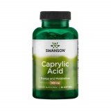 Caprylic Acid 600mg 60 capsule Swanson SWU096 Caprilic Candida