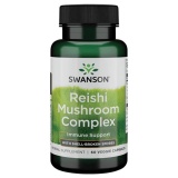 Reishi Mushroom Complex 60 vcaps Extract 15:1 cu Sopri de Coaja Swanson SWH237 - Img 1