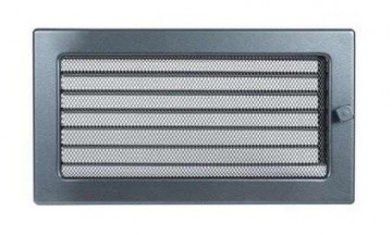 Grila de ventilatie metalica cu inchidere-negru-grafit/300 x 170