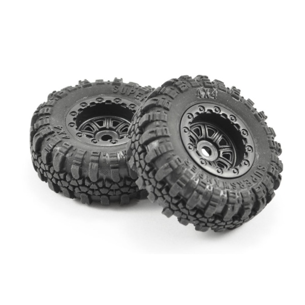 Set 4 roti pentru automodele crawler Fastrax Swamper 1/24, hex 7mm