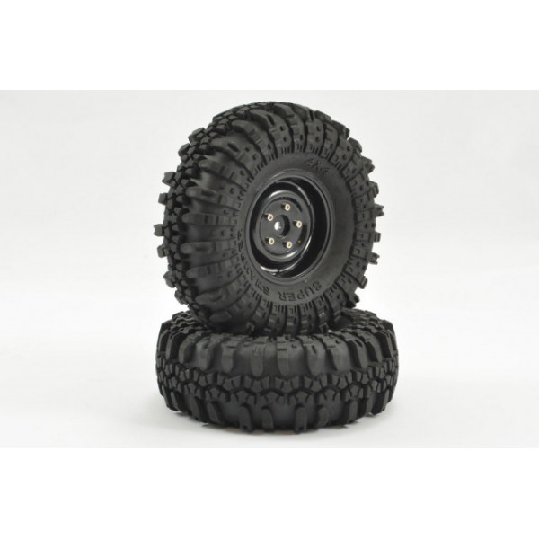 Set roti crawler Fastrax SWAMPER 1.9" Ø118mm, jante negre