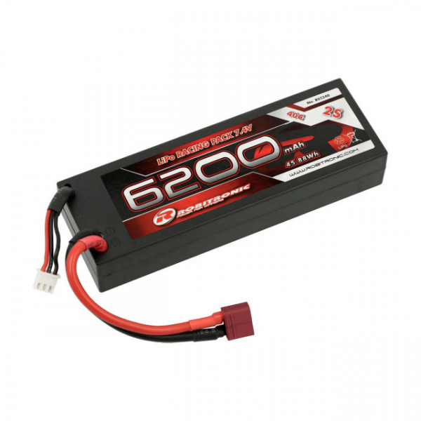 Acumulator Lipo 2s 6200 mAh 40C Robitronic pentru automodele